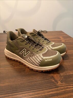 New Balance Men's Athletic Trail Shoes - Olive Green with Brown Sole